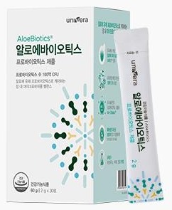 알로에바이오틱스 상자와 스틱