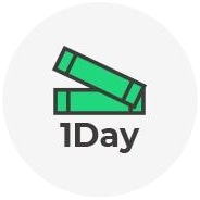 스틱 두 개와 1Day 글자 아이콘