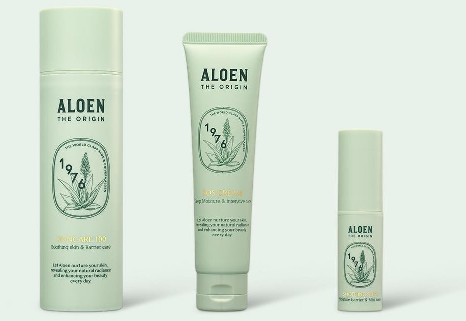 알로엔 디오리진 3종 — 스킨케어 100 용기, SOS CREAM 튜브(Deep Moisture & Intensive care), SOOTHING STICK(Moisture barrier & Mild care)