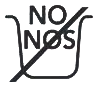 NO / NOS 비커 사선 로고